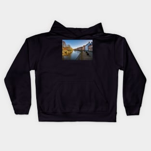 The historic Quayside in the city of Norwich Kids Hoodie